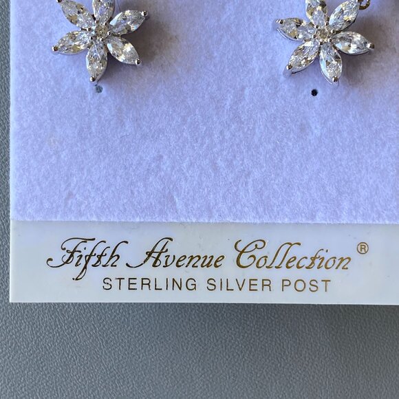 FAC CZ Dazzling Celestial Starburst Drop Earrings NWT - Picture 5 of 8